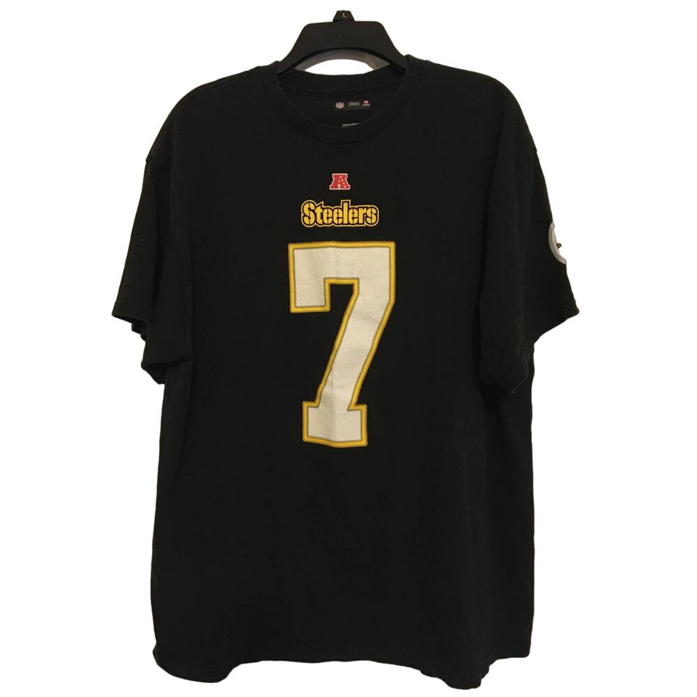 Steelers NFL Team Apparel, Roethlisberger, Number 7 XL. Black Short Sleeve Shirt